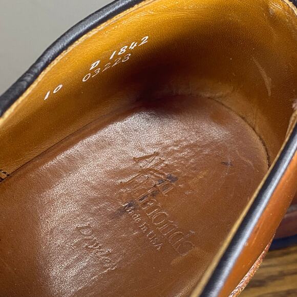 Allen Edmonds Shoes Dryden Chestnut Brown Leather Dress Oxfords Mens Size 10 D - Picture 7 of 7